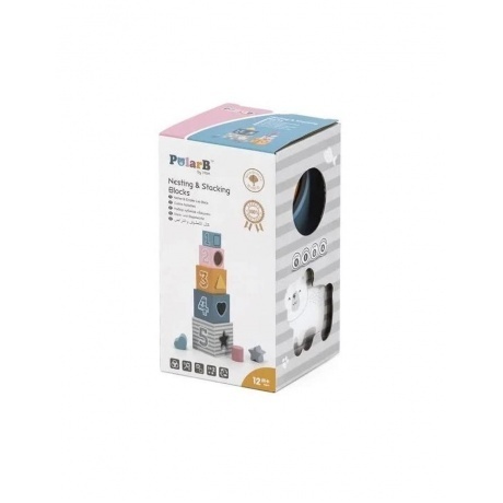 Пирамидка-кубики в коробке VIGA 44016 - фото 6