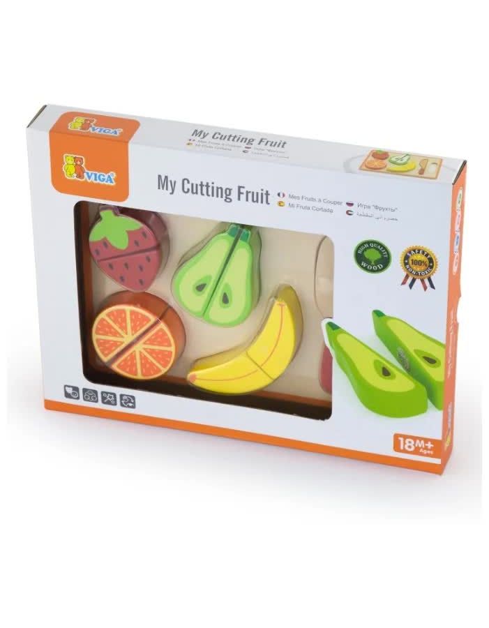НаборРежем фрукты(4 фрукта,нож,доска)в коробке VIGA VG50978 цена и фото