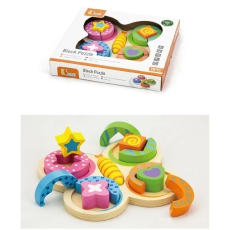 Блочный пазл "Бабочка"(дерево) 215*195*35мм VIGA VG59924 - фото 2