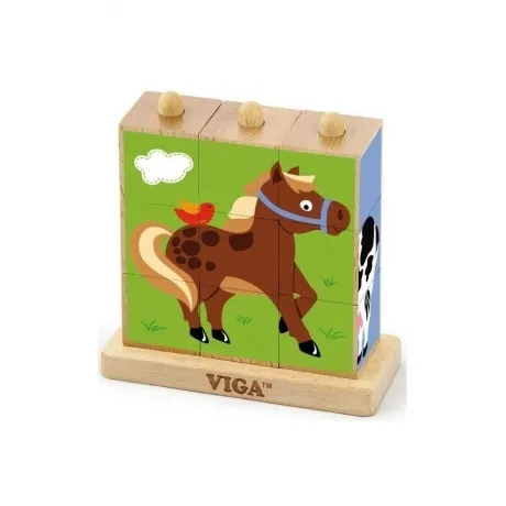 Пирамидки-кубики "Ферма"в коробке 50833