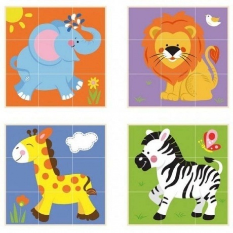 Пирамидки-кубики "Дикие животные"в коробке 50834 - фото 2