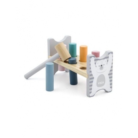 Стучалка-забивалка "Белый мишка" в коробке 44009 - фото 2