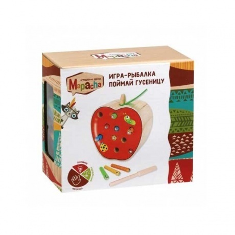 MAPACHA. 76837 Игра-рыбалка &quot;Поймай гусеницу&quot;, 10 магнитных гусениц - фото 2