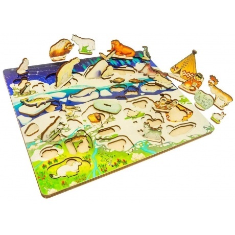 

3D Развивающая доска Нескучные игры "Под Большой Медведицей" (Арктика, 52 дет.) 37х1,4х31 арт.7975 /25