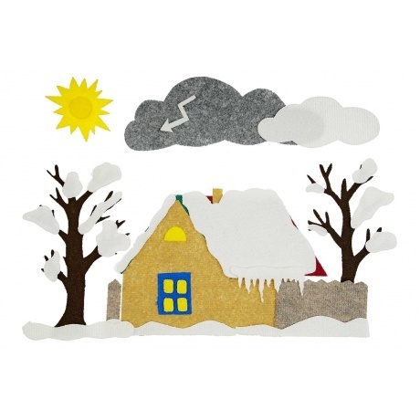 Развивающая игра Liplip "Четыре домика" (без полотна) ковролин - фото 1