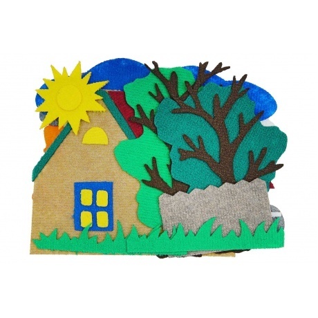 Развивающая игра Liplip "Четыре домика" (без полотна) ковролин - фото 2