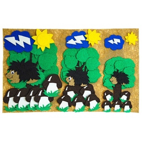 Развивающая игра Liplip "Три дерева" (с игровым полем) ковролин - фото 2