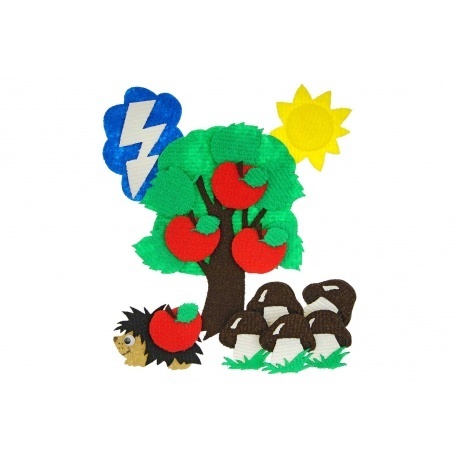 Развивающая игра Liplip "Три дерева" (с игровым полем) ковролин - фото 3