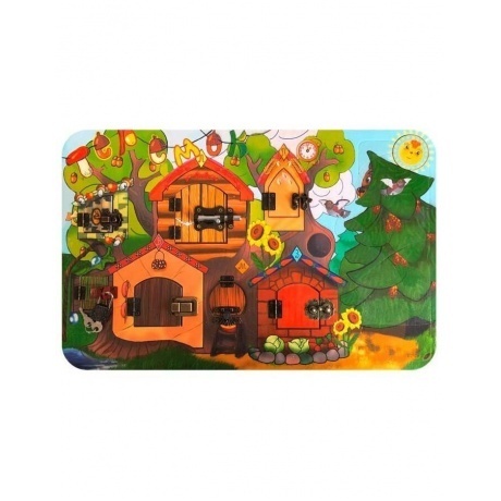 Бизиборд Нескучные игры Замочки "Теремок" арт.7819 49х32 - фото 1