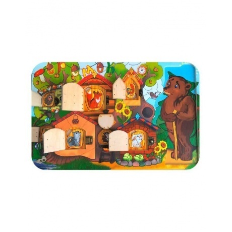 Бизиборд Нескучные игры Замочки "Теремок" арт.7819 49х32 - фото 2