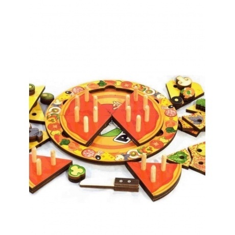 Развивающая игрушка Нескучные игры &quot;Пицца&quot; арт.7918 54 элемента - фото 2