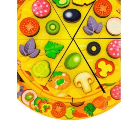 Развивающая игрушка Нескучные игры &quot;Пицца&quot; арт.7918 54 элемента - фото 5