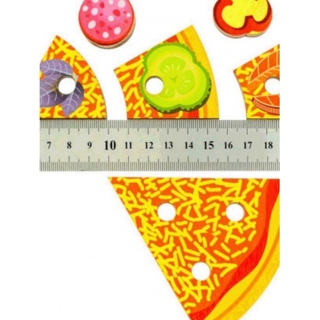 Развивающая игрушка Нескучные игры &quot;Пицца&quot; арт.7918 54 элемента - фото 6