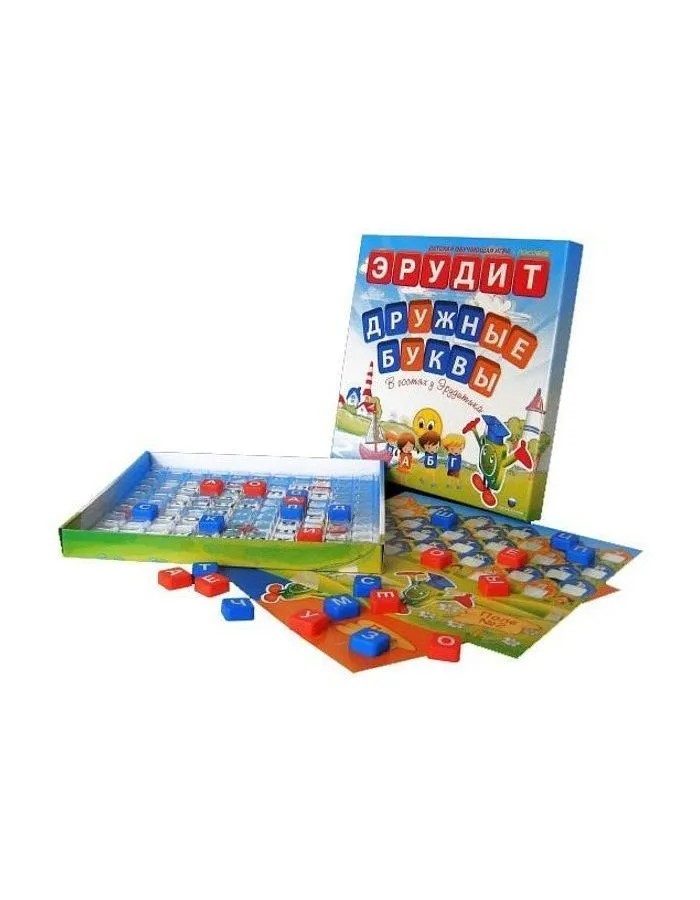 Настольная игра Биплант Эрудит дружные буквы/игровое поле прозрачное - фото 3