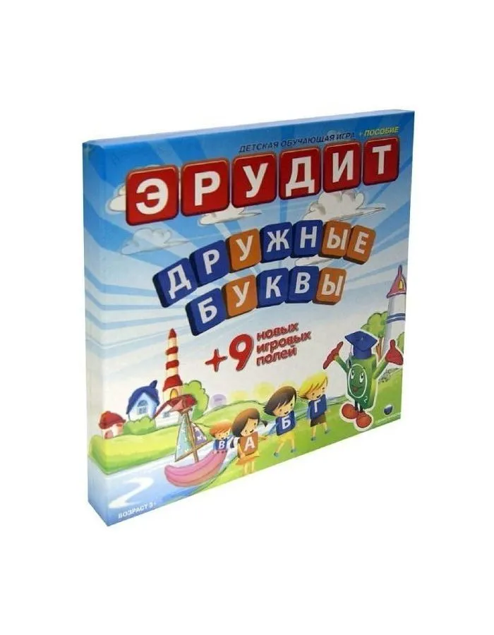 Настольная игра Биплант Эрудит дружные буквы/игровое поле прозрачное - фото 1