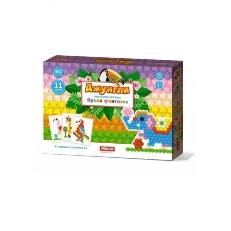 Мозаика-пазлы "Яркая фантазия "Джунгли" 350 фишек в коробке 0108...