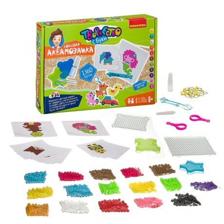 Набор для творчества BONDIBON.БОЛЬШАЯ АКВАМОЗАИКА(1360бусин) BB3364 - фото 2