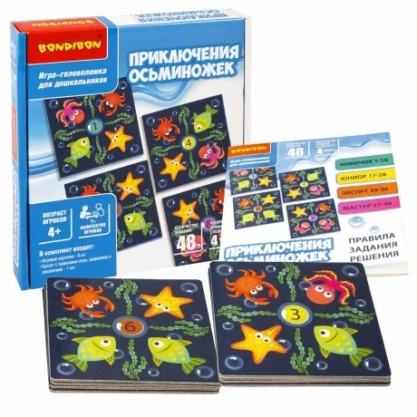 Настольная игра-головоломка "Приключения осьминожек"
