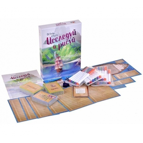 Настольная игра &quot;Остров кошек.Исследуй и рисуй&quot; арт.GG291 - фото 13