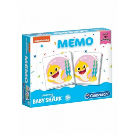 Настольная игра Clementoni &quot;Мемо Baby Shark&quot; (Детеныш акулы) арт.18100 - фото 1