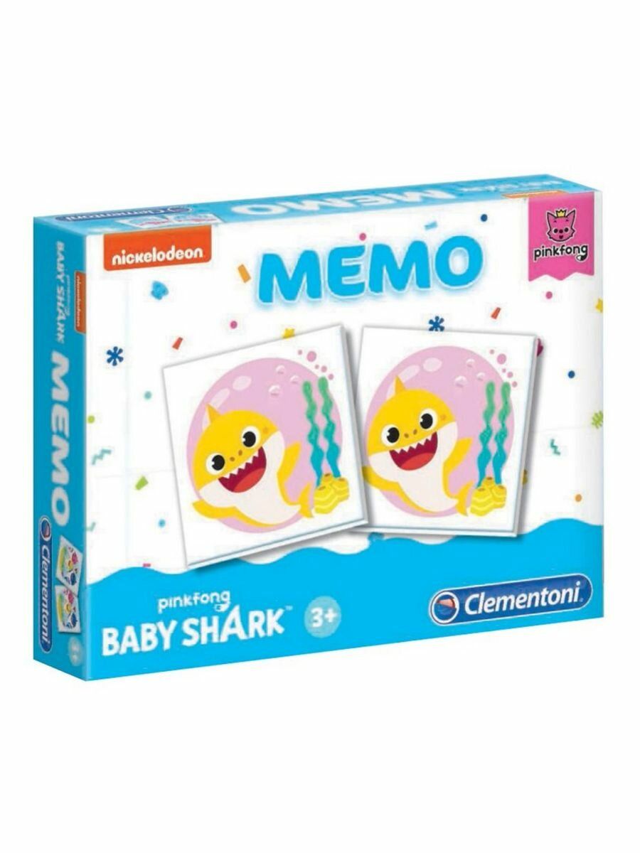 Настольная игра Clementoni Мемо Baby Shark (Детеныш акулы) арт.18100 настольная игра на память мемо игра