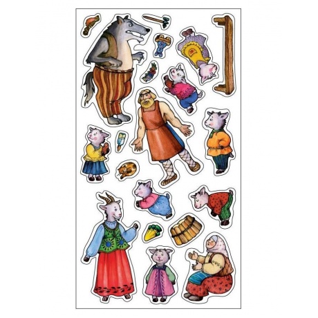 Игра с волшебными наклейками Фламинго &quot;Волк и семеро козлят&quot; арт.8203 /150 - фото 5