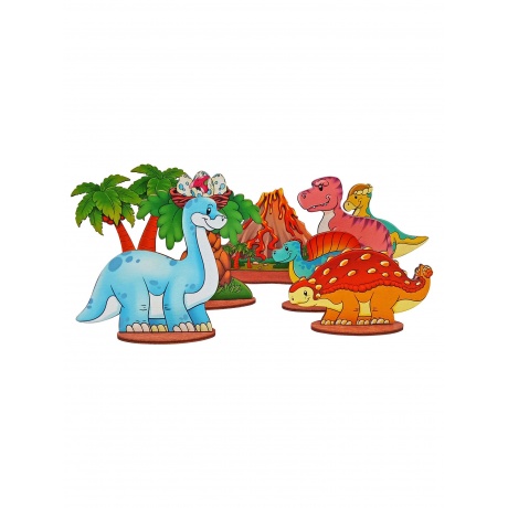 Игровой набор в коробке &quot;Динозавры&quot; 29 дет. (дерево)  арт.8646 /18 - фото 7