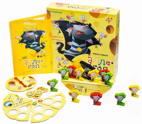 Настольная игра Step Puzzle "Кошки-мышки" 3D 76099 хорошее состо...