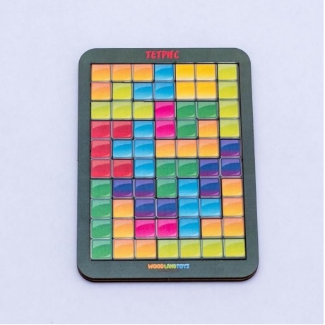 Логическая игра WOODLANDTOYS 65206 Тетрис малый цветная мозайка - фото 1