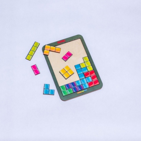 Логическая игра WOODLANDTOYS 65206 Тетрис малый цветная мозайка - фото 3