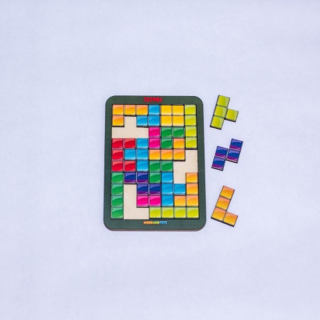 Логическая игра WOODLANDTOYS 65206 Тетрис малый цветная мозайка - фото 4