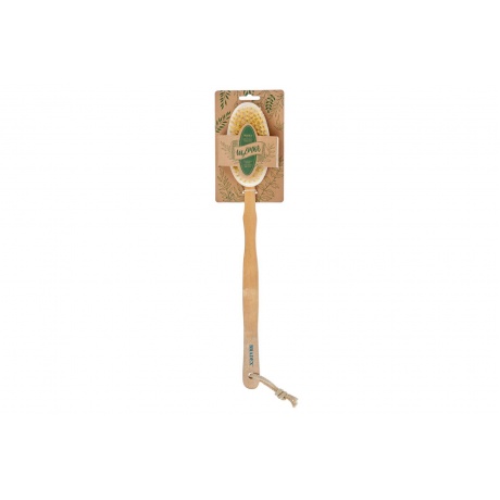 Щётка для сухого массажа Bradex из чайного дерева с щетиной кактуса со съемной ручкой 43 см - фото 4