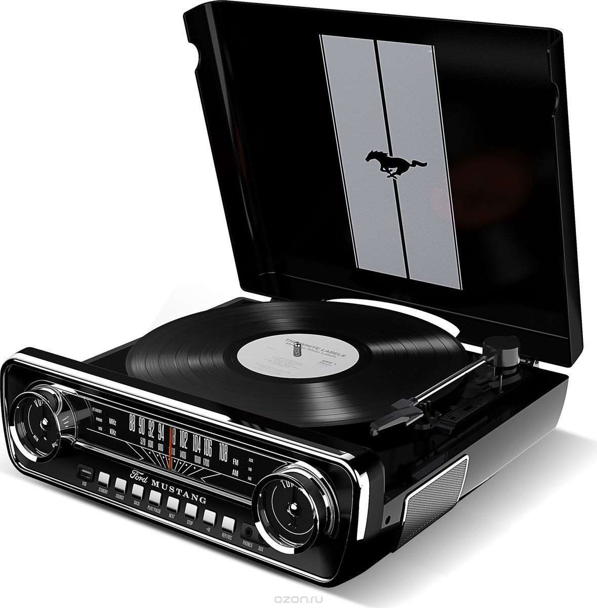 Проигрыватель виниловых дисков ION Mustang LP чёрный, цвет черный