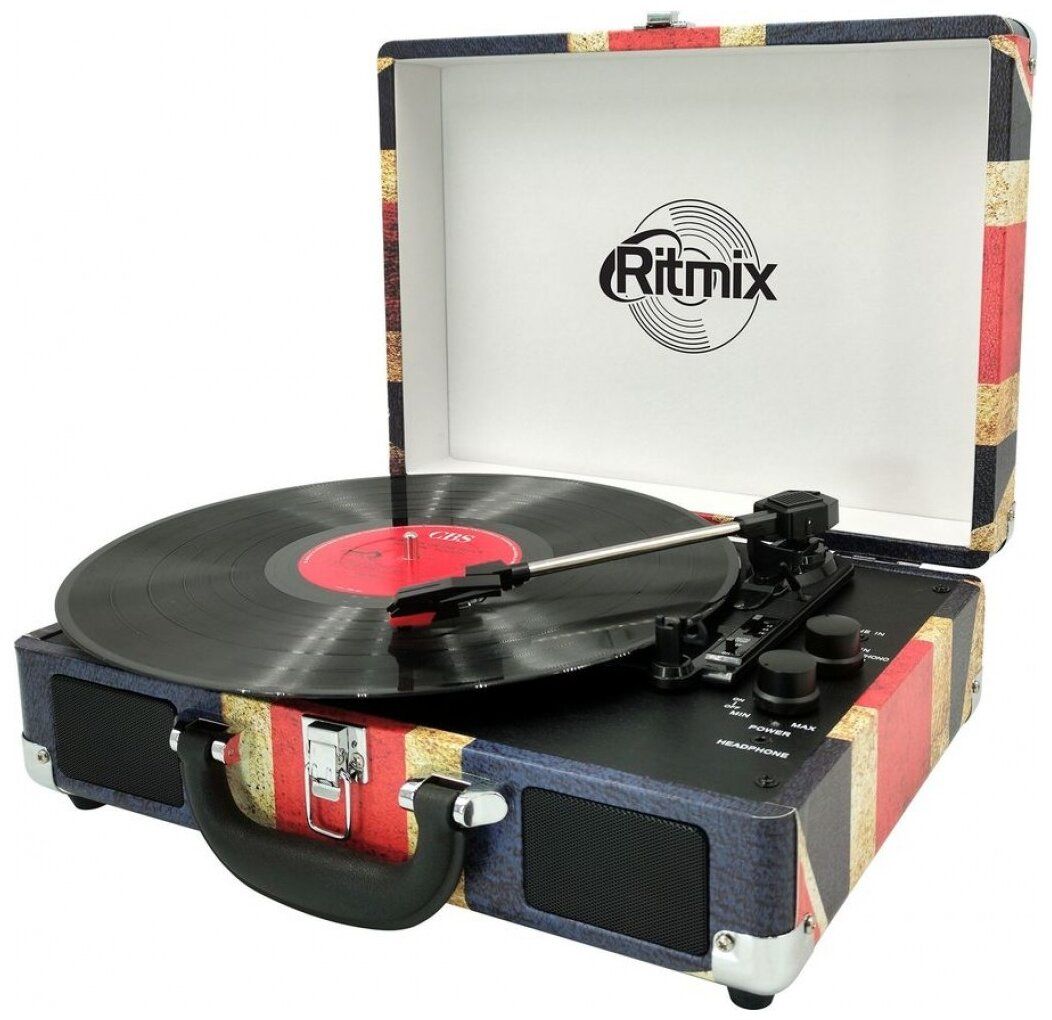 Проигрыватель виниловых дисков RITMIX LP-120B UK Flag, цвет мультиколор