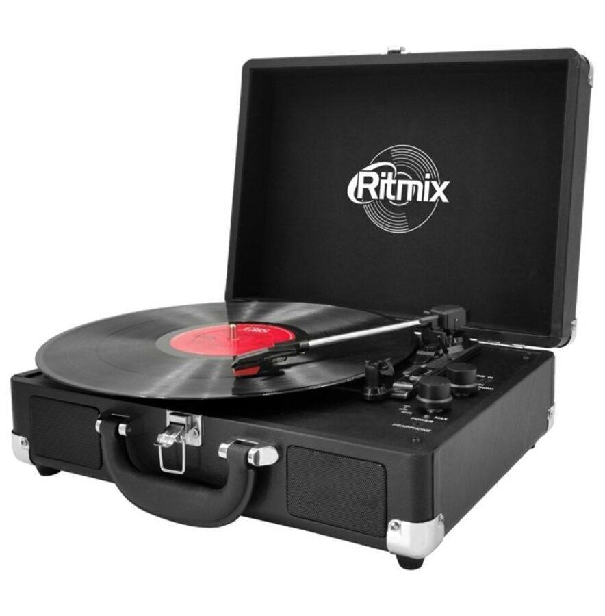 цена Проигрыватель виниловых дисков RITMIX LP-120B, black