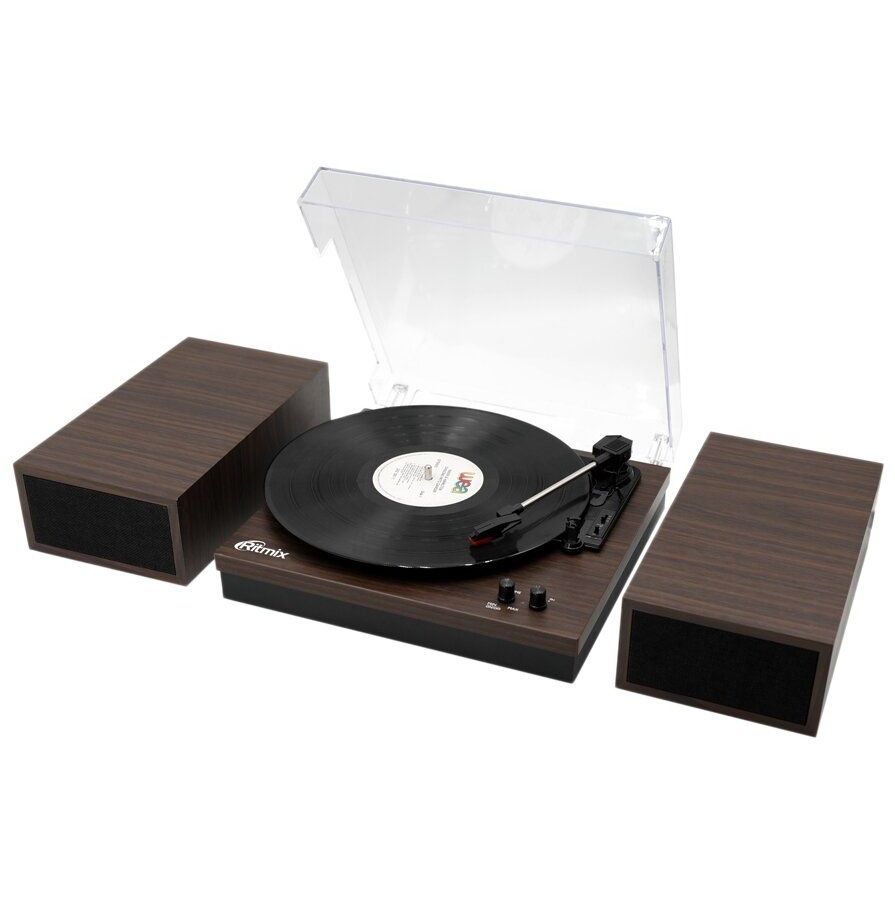 Проигрыватель виниловых дисков RITMIX LP-340B Dark wood, цвет темно-коричневый