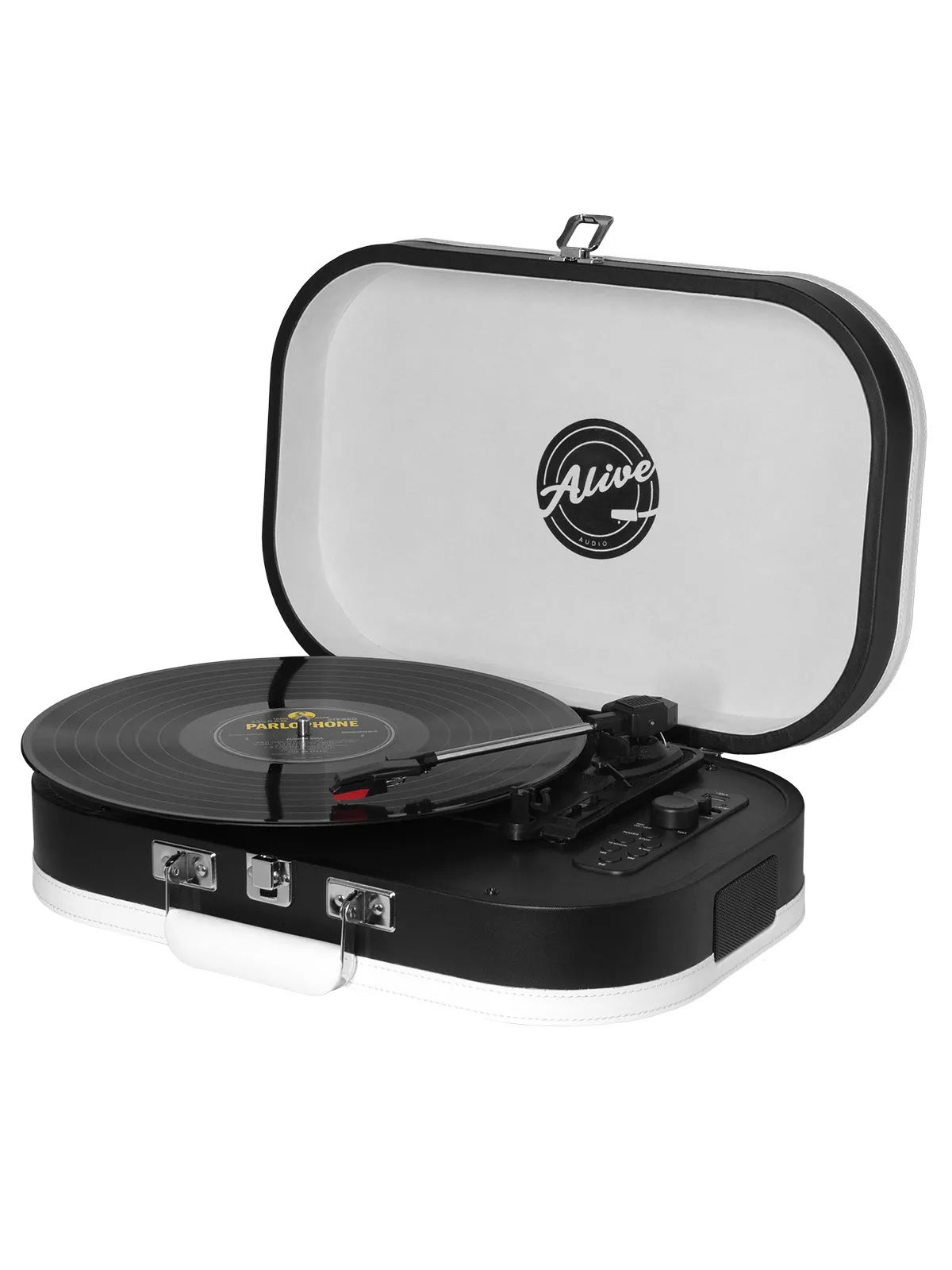 Проигрыватель виниловых дисков Alive Audio Vintage Gentleman VNT-02-GL / AAVNT02gl, цвет черный/белый