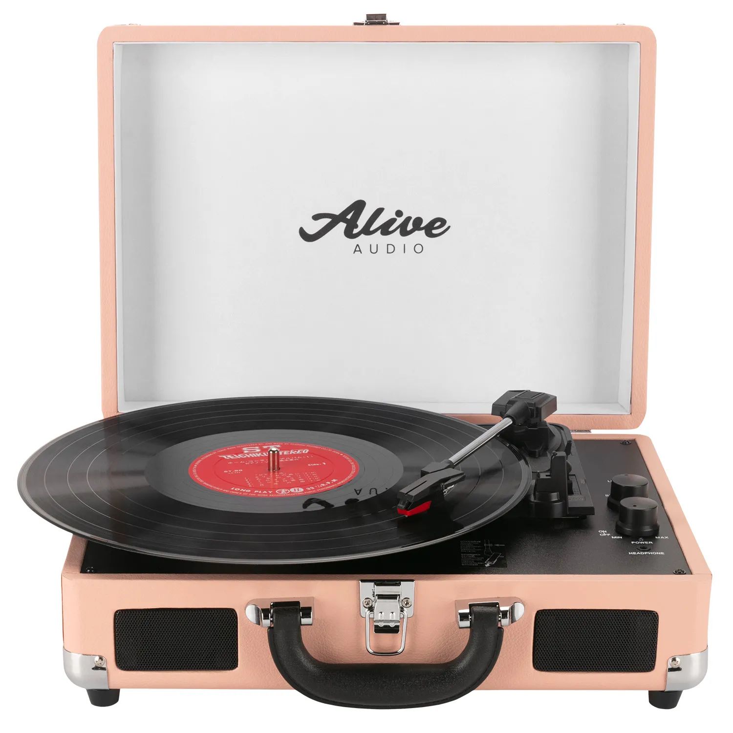 Проигрыватель виниловых дисков Alive Audio Glam Blush AAGLM01BU, цвет розовый - фото 1
