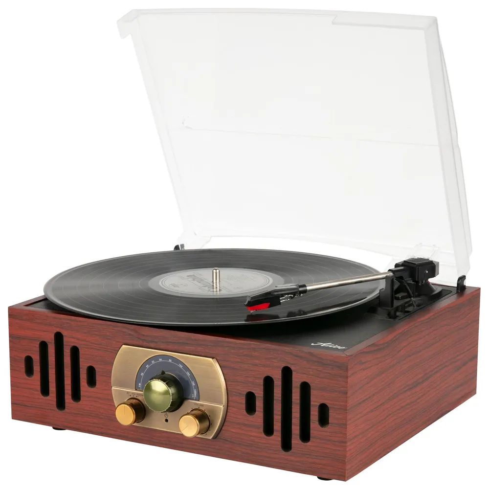 Проигрыватель виниловых дисков Alive Audio Quattro LP Wood AAQTRWD, цвет коричневый