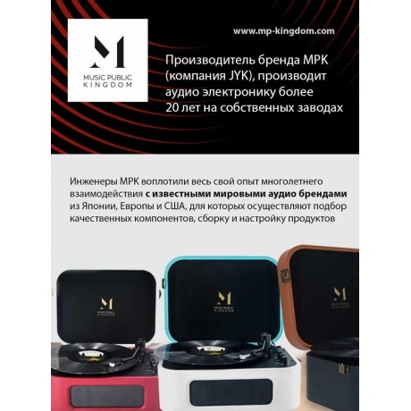 Проигрыватель виниловых дисков Music Public Kingdom TT21AT Grey - фото 15