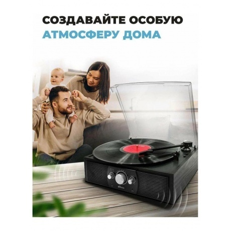 Виниловый проигрыватель Ritmix LP-200B, черный - фото 12
