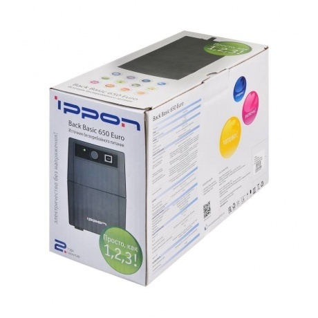 ИБП Ippon Back Basic 650 Euro черный (383323) - фото 5