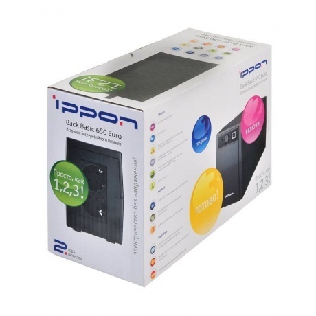 ИБП Ippon Back Basic 650 Euro черный (383323) - фото 6