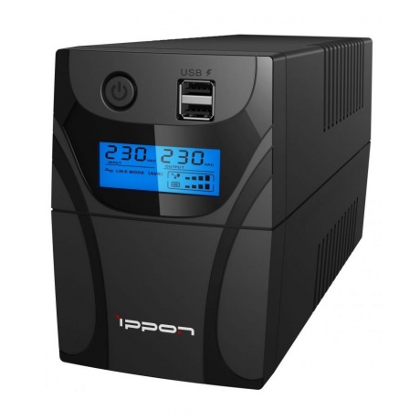 ИБП Ippon Back Power Pro II Euro 850 черный (1005575) - фото 2