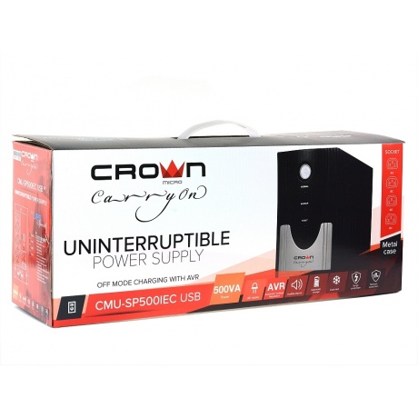 ИБП Crown Micro CMU-SP500 IEC USB - фото 3