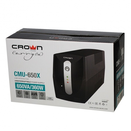 ИБП Crown Micro CMU-650X - фото 4