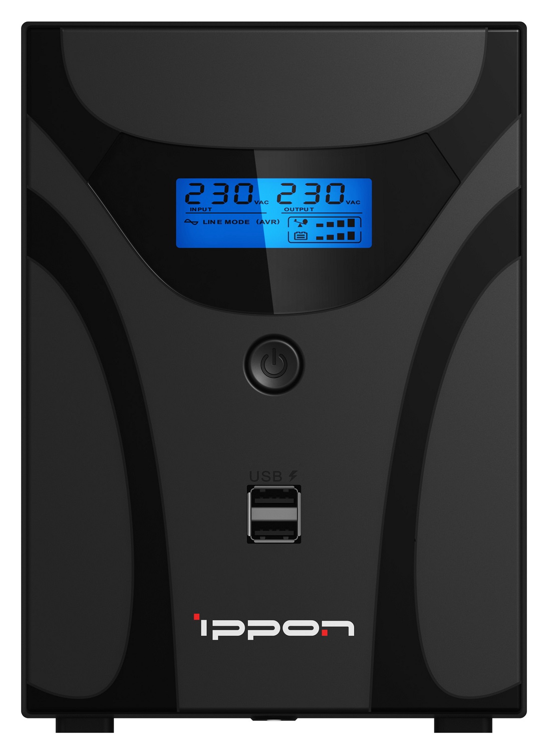 ИБП Ippon Smart Power Pro II 1600 черный ибп ippon back power pro ii 600 600va 360w lcd rj 45 usb 4 x iec
