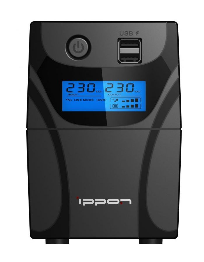 ИБП Ippon Back Power Pro II Euro 650 черный ибп ippon back power pro ii euro 650 1005511 line interactive 360w 650va