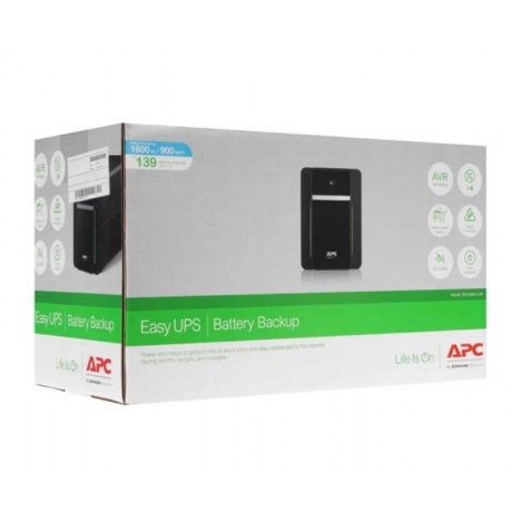 ИБП APC Easy-UPS BVX1600LI black (BVX1600LI) - фото 10