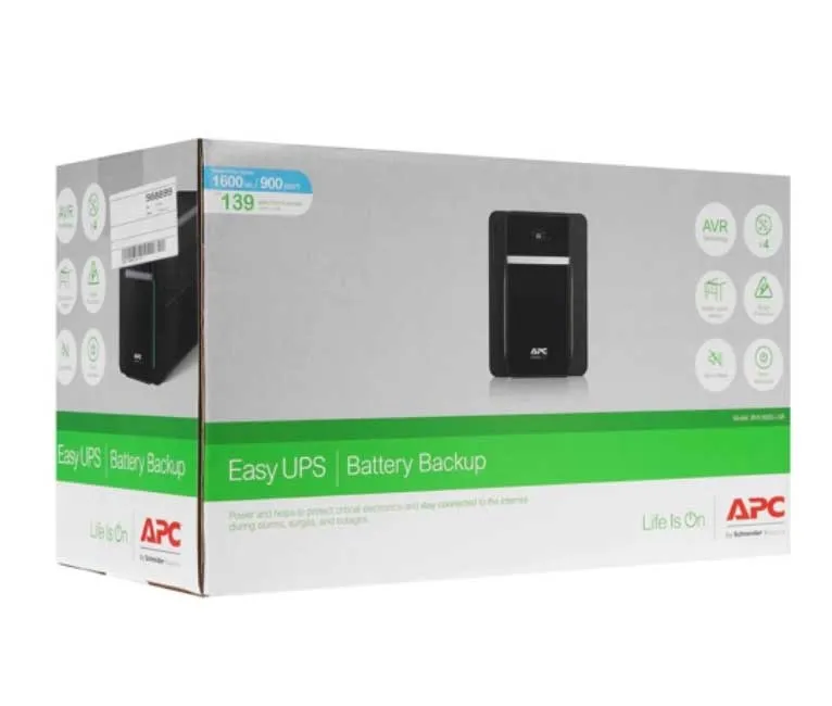 ИБП APC Easy-UPS BVX1600LI black (BVX1600LI) - фото 10